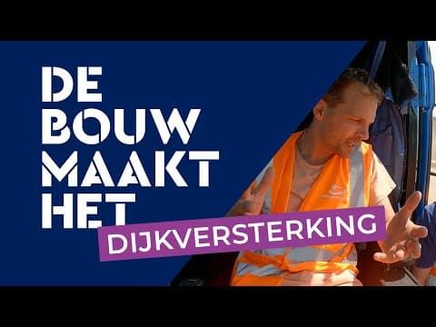 Kraanmachinisten graven op centimeter nauwkeurig bij dijkversterking Waal | De bouw maakt het